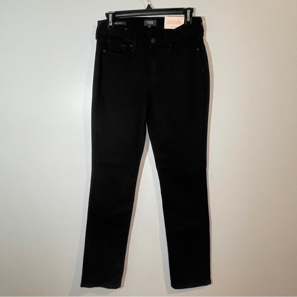 NYDJ Sheri Slim Jeans Black Rinse Size 4